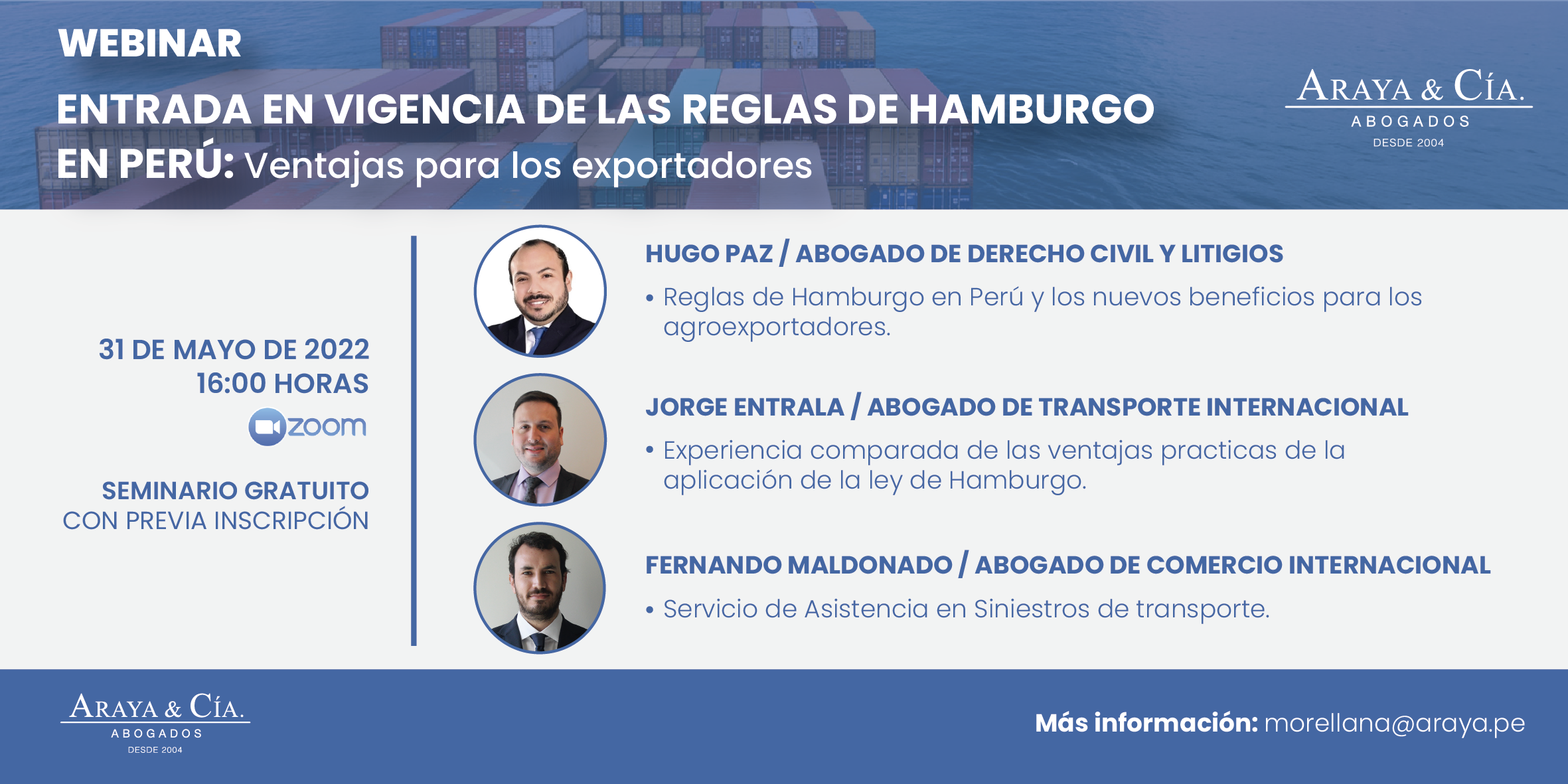 Entrada en vigencia de las Reglas de Hamburgo en Perú: Ventajas para los exportadores