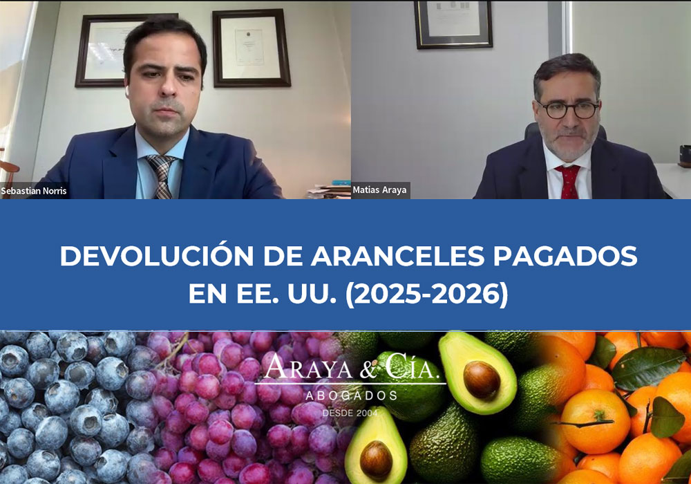 Empresas agroexportadoras analizan recuperación de aranceles en EE. UU. en webinar de Araya & Cía. Abogados